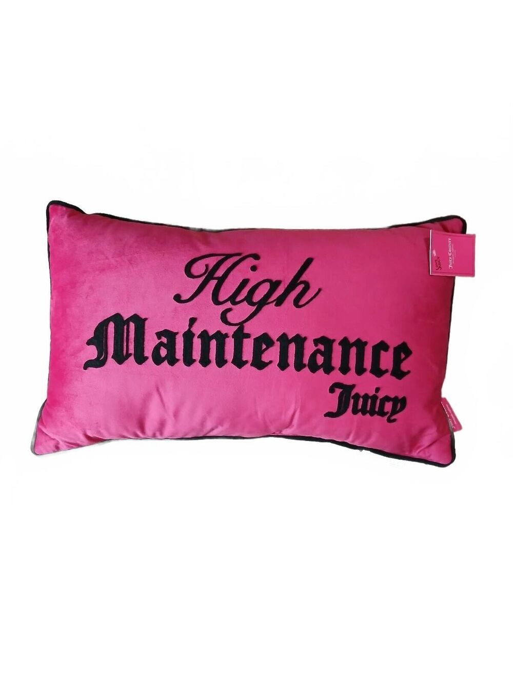 Juicy Couture High Maintenance Expensive Taste Reversible Decorative Pillow NWT